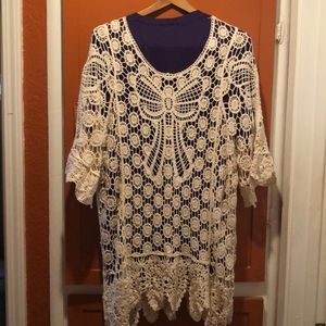 Crochet swimsuit coverup